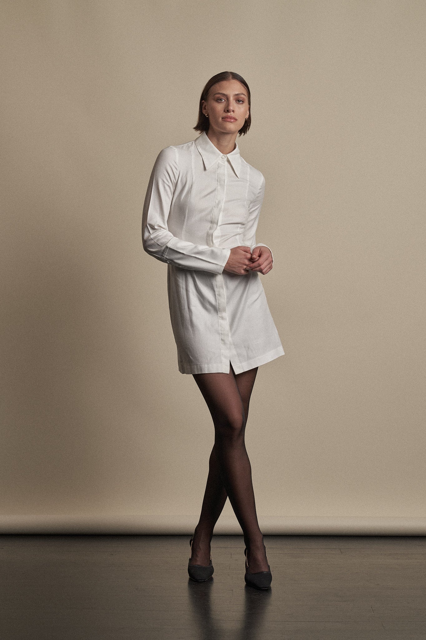 Lucy Shirt Dress Ivory