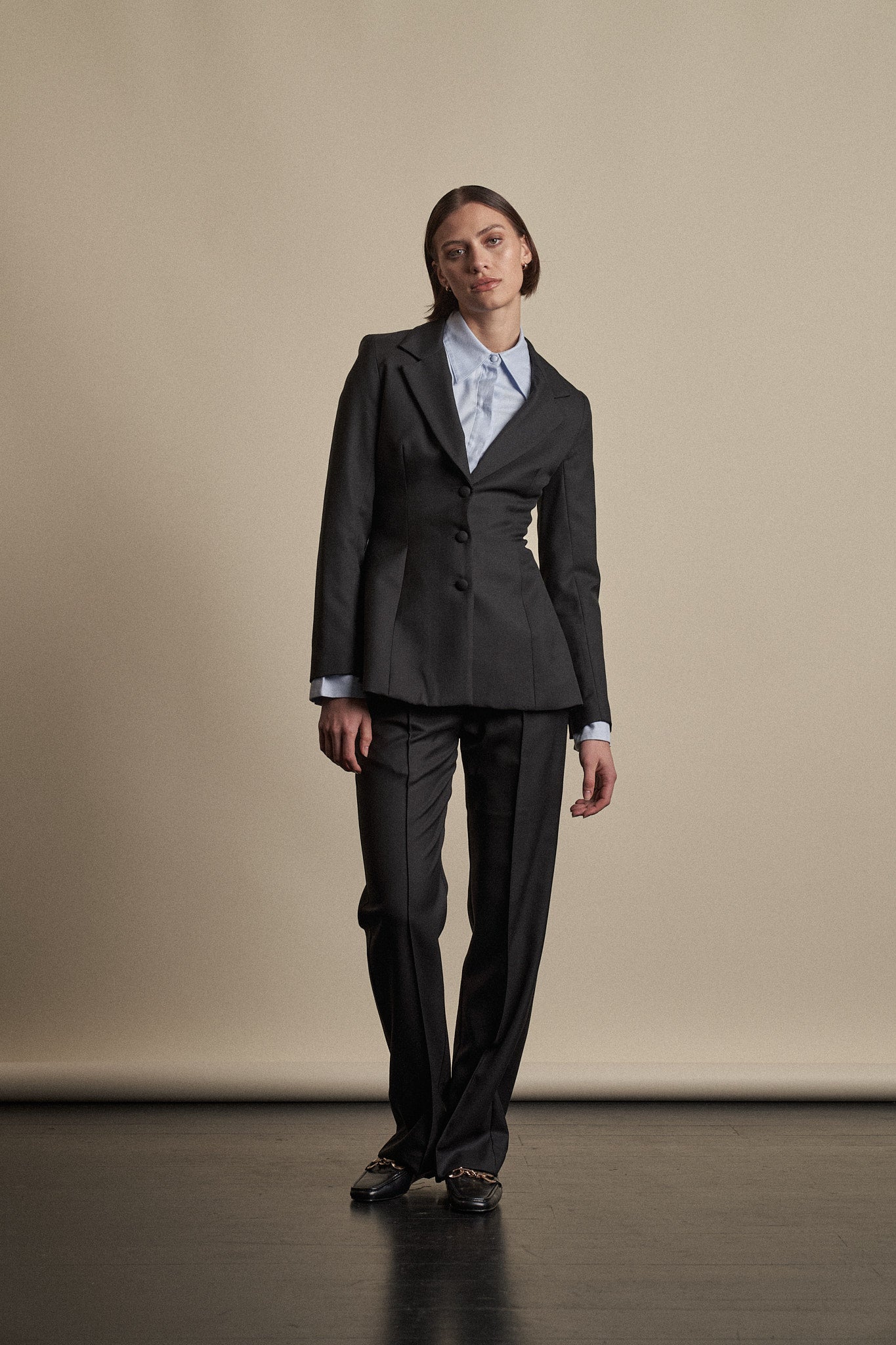 Kathryn Pleated Blazer by Diana Klisaris